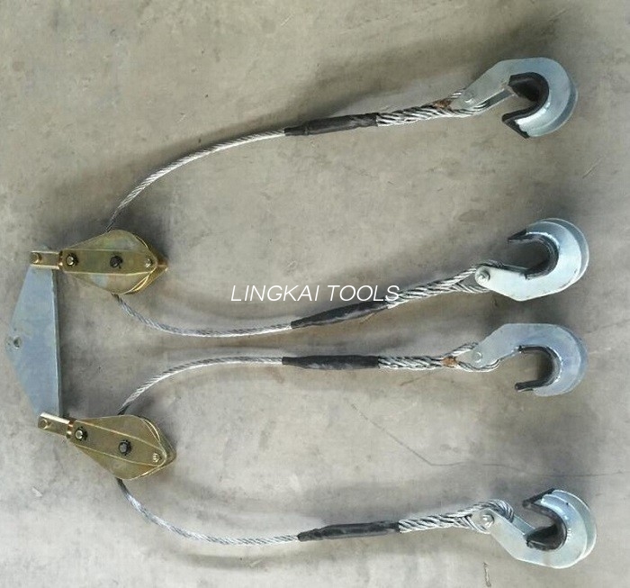 Twin Bundled Conductor Lifter Přenosové vedení Strunové nástroje Jmenovité zatížení 2x12 KN